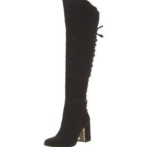 Rachel Zoe Black Suede Over-The-Knee Boots - Size 8